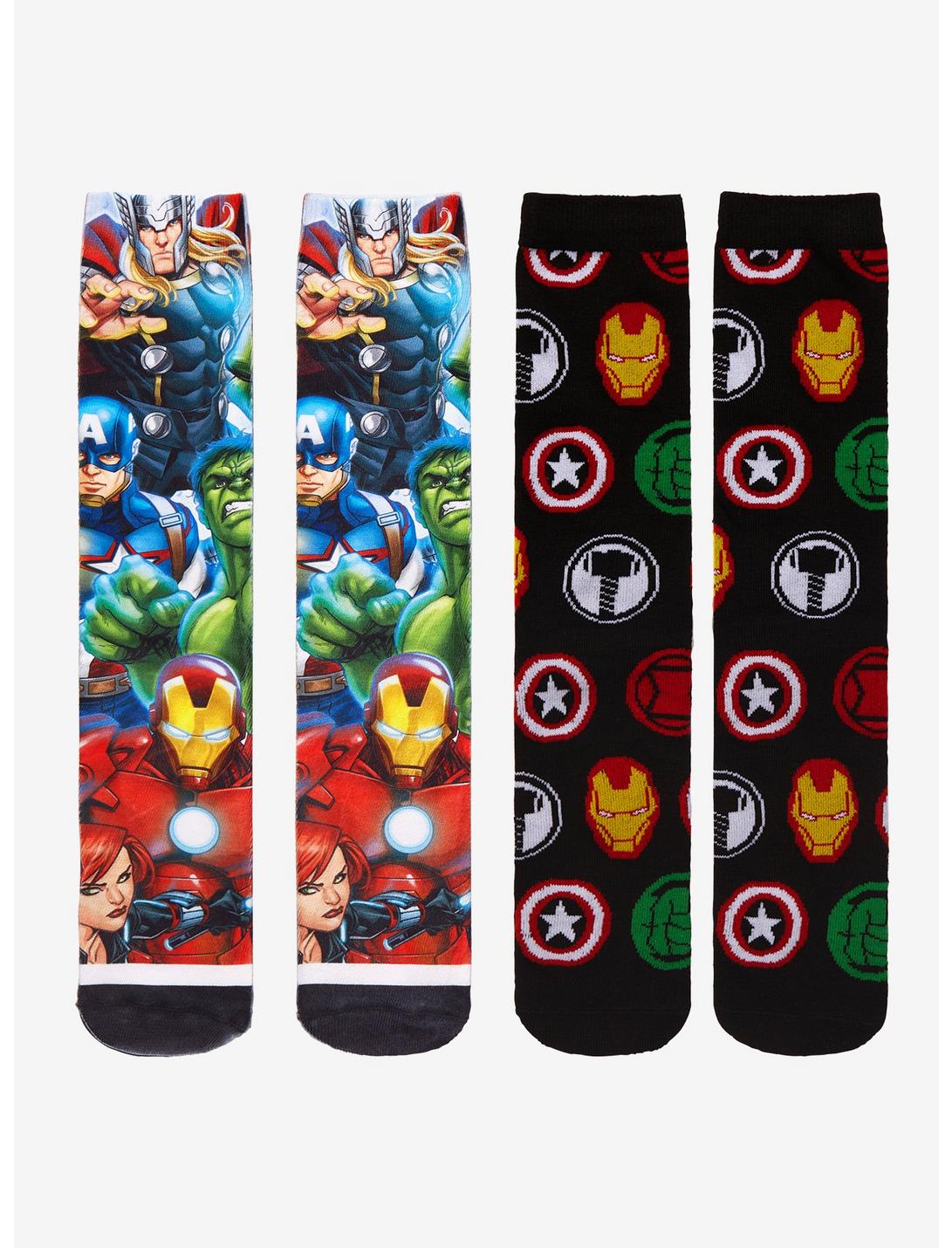 Marvel Avengers Logo Crew Socks 2 pair, , hi-res