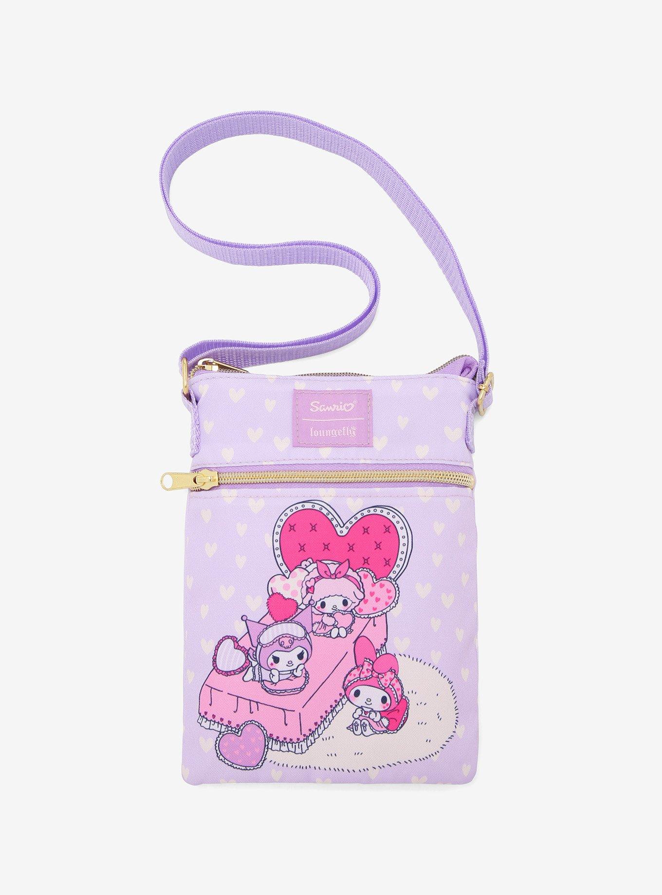 Loungefly My Melody and Kuromi Sleepover Passport Crossbody Bag