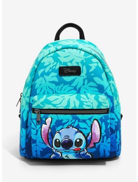 Disney Lilo & Stitch Blue Tropical Leaves Mini Backpack, , hi-res