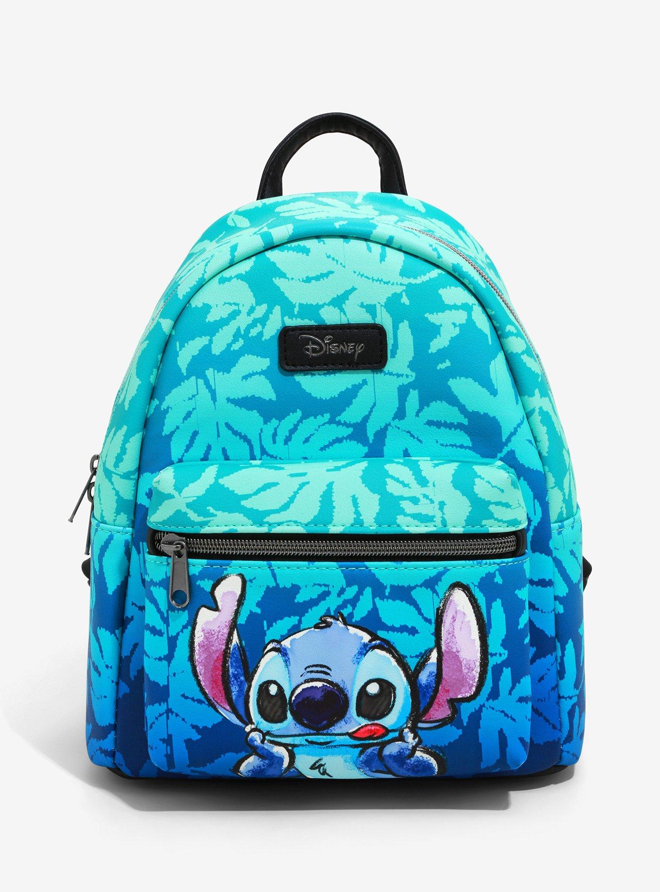 Disney Lilo & Stitch Blue Tropical Leaves Mini Backpack, , hi-res