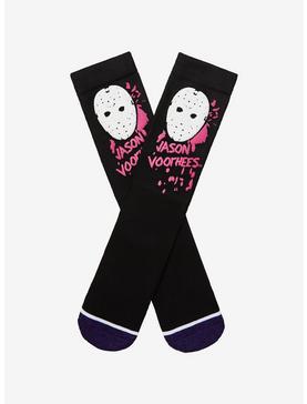 Friday The 13th Pink Splatter Crew Socks, , hi-res