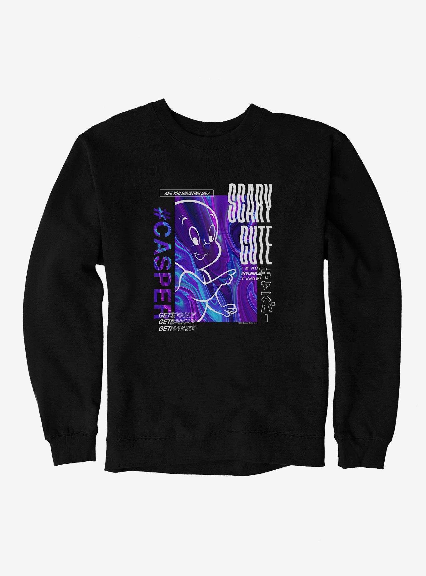 Casper The Friendly Ghost Virtual Raver Scary Cute Sweatshirt, , hi-res