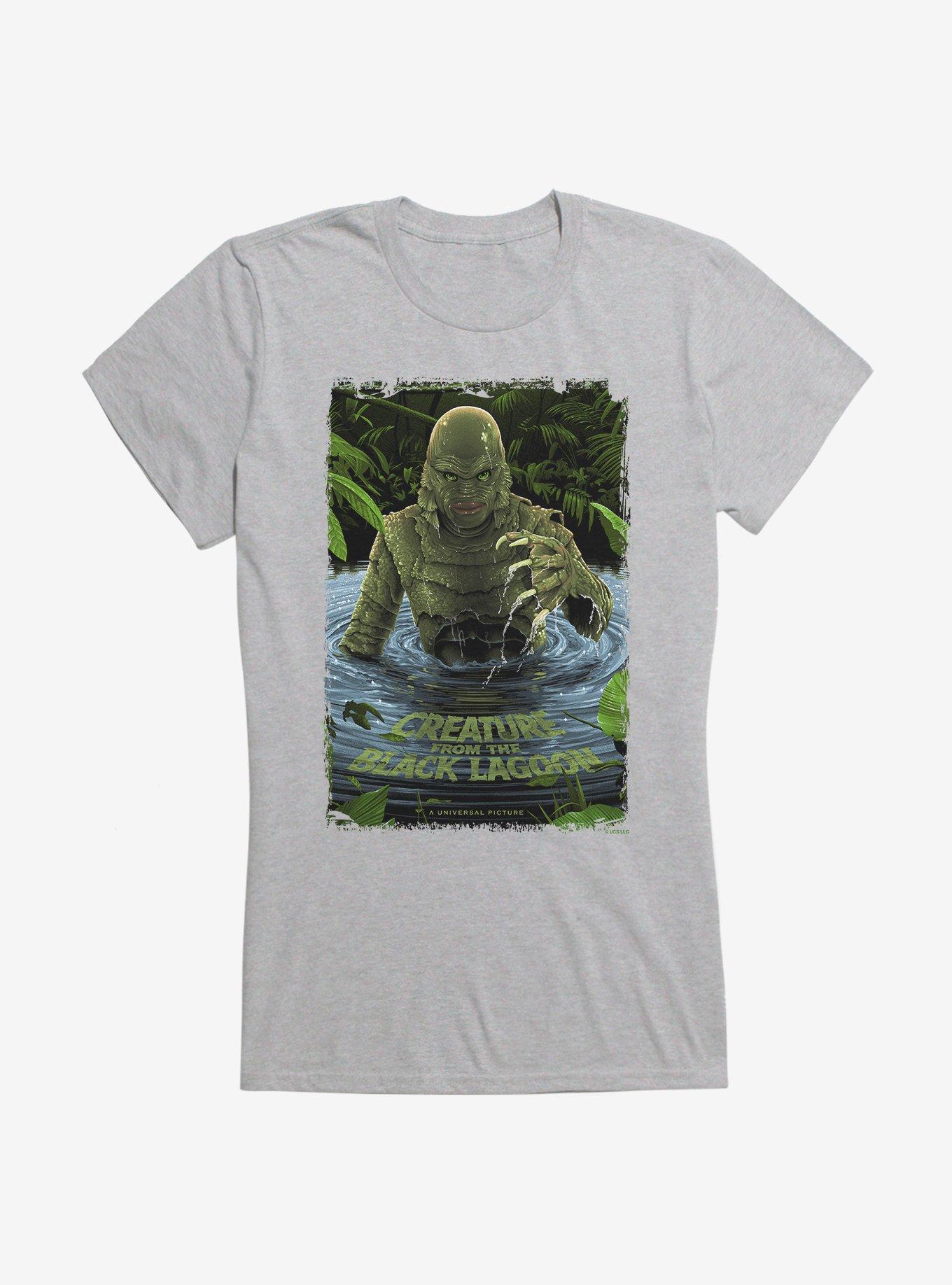 Creature From The Black Lagoon Original Horror Show Movie Poster Girls T-Shirt, HEATHER, hi-res
