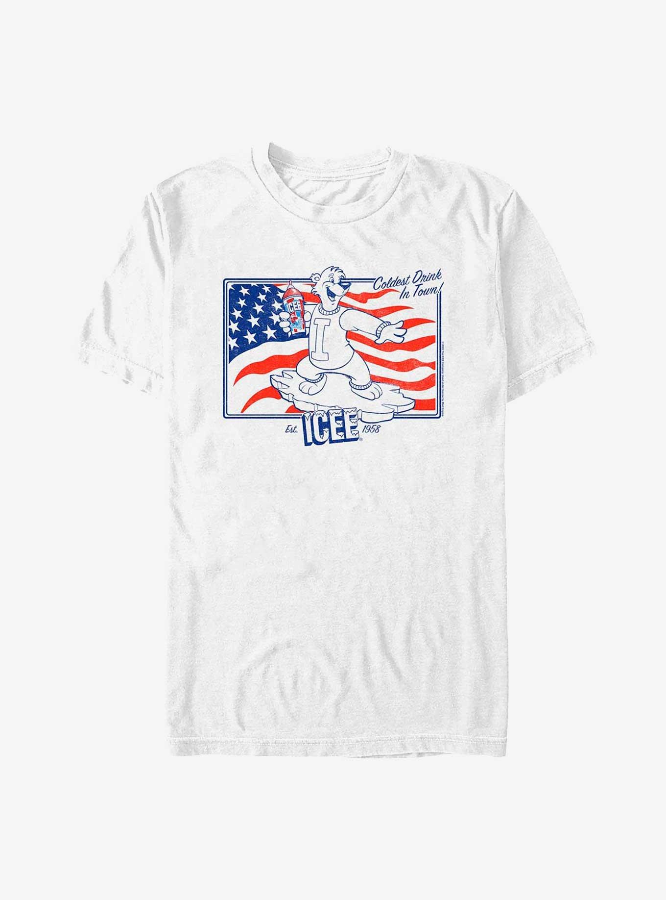 Icee  Americana Line Art T-Shirt, WHITE, hi-res