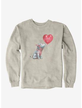 Plus Size Fiona The Hippo Valentine's Day Love U Sweatshirt, , hi-res