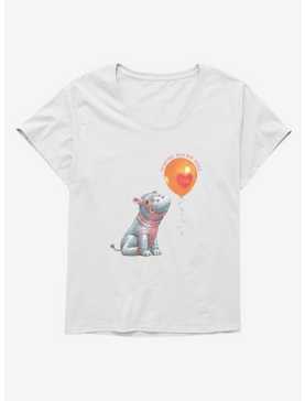 Fiona The Hippo Valentine's Day Heart Balloon Girls T-Shirt Plus Size, , hi-res
