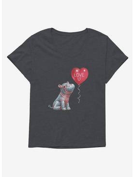 Fiona The Hippo Valentine's Day Love U Girls T-Shirt Plus Size, , hi-res