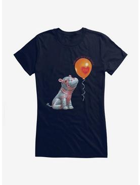 Fiona The Hippo Valentine'S Day Heart Balloon Girls T-Shirt, , hi-res