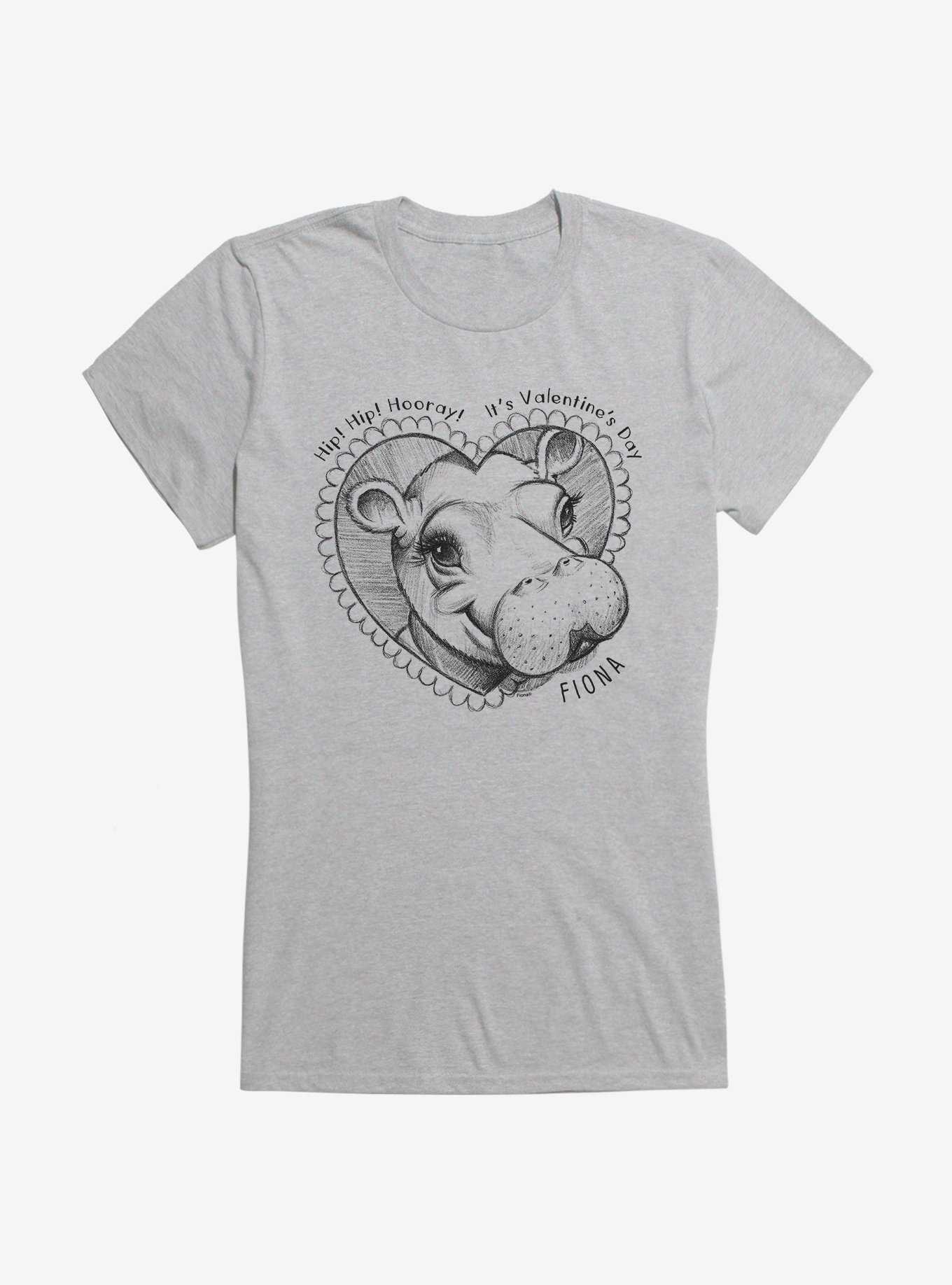 Fiona The Hippo Valentine'S Day Heart Sketch Girls T-Shirt, , hi-res