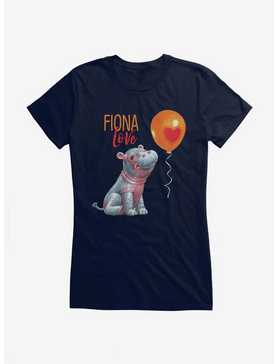 Fiona The Hippo Valentine'S Day Love Balloon Girls T-Shirt, , hi-res