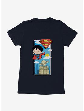 DC Comics Superman Chibi Daily Planet Womens T-Shirt, MIDNIGHT NAVY, hi-res