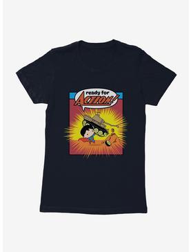DC Comics Superman Chibi Super Strength Womens T-Shirt, MIDNIGHT NAVY, hi-res