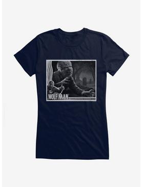 The Wolf Man Black And White Movie Poster Girls T-Shirt, , hi-res