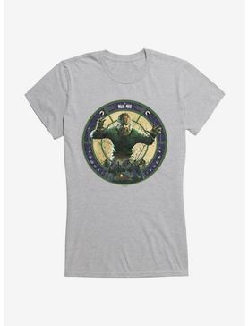 The Wolf Man Moon Phases Girls T-Shirt, HEATHER, hi-res