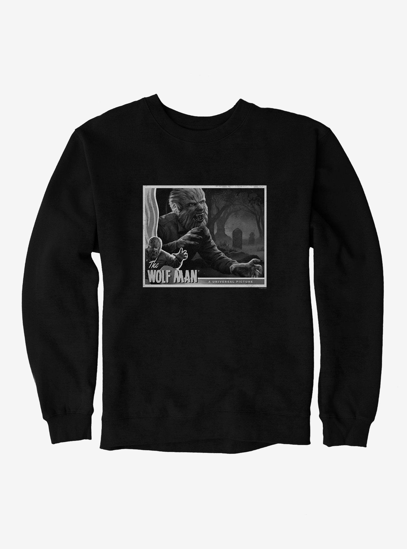 The Wolf Man Black And White Movie Poster Sweatshirt