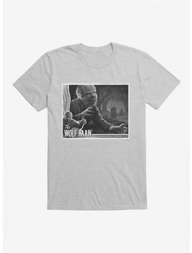 The Wolf Man Black And White Movie Poster T-Shirt, HEATHER GREY, hi-res