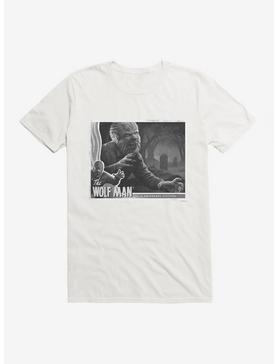 The Wolf Man Black And White Movie Poster T-Shirt, WHITE, hi-res