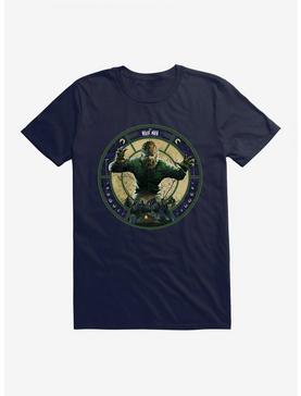 The Wolf Man Moon Phases T-Shirt, NAVY, hi-res