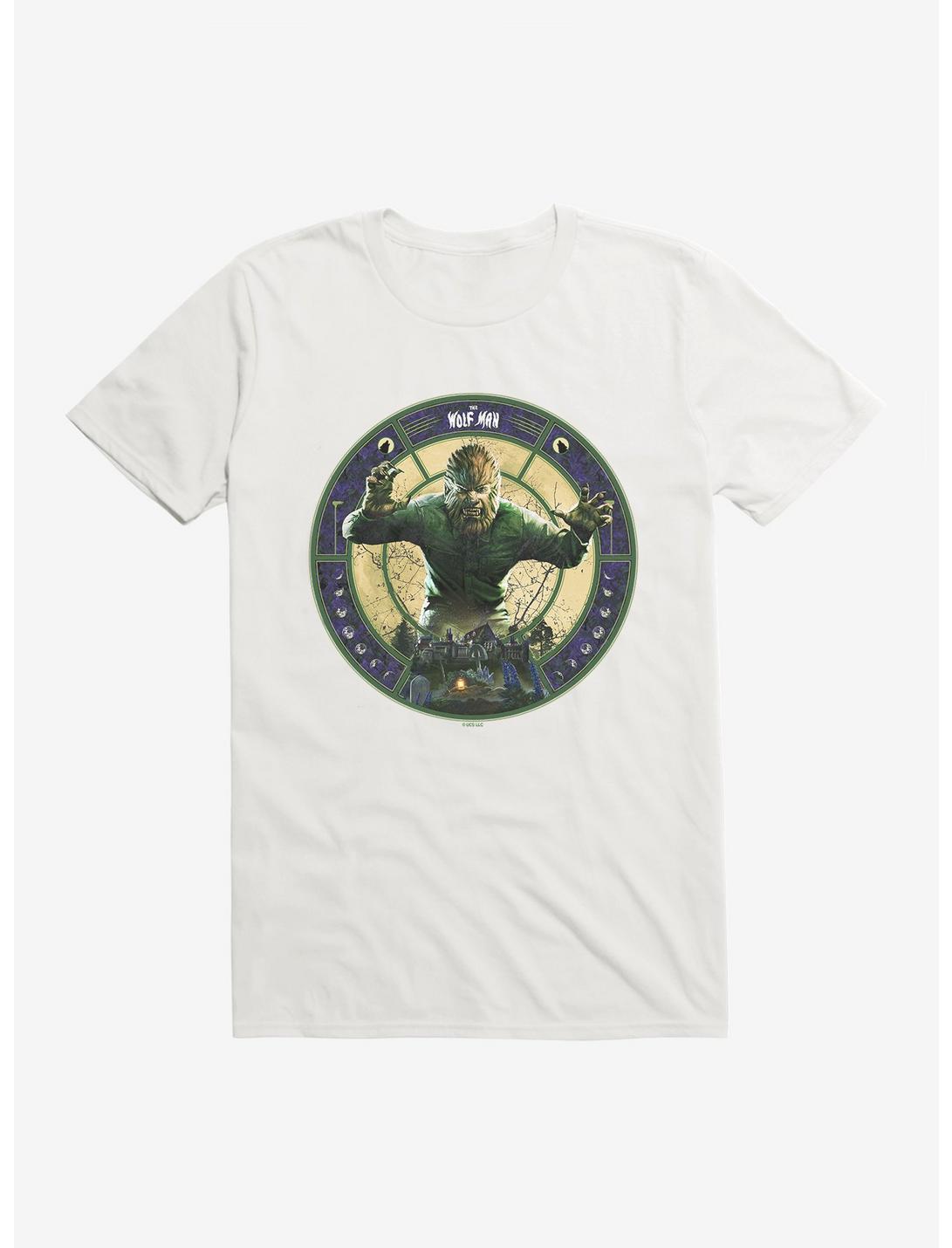 The Wolf Man Moon Phases T-Shirt, WHITE, hi-res