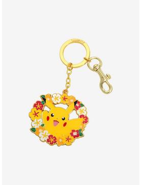 Loungefly Pokémon Pikachu Floral Frame Keychain - BoxLunch Exclusive, , hi-res
