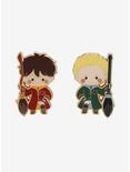 Loungefly Harry Potter Chibi Harry & Draco Quidditch Enamel Pin Set - BoxLunch Exclusive, , hi-res
