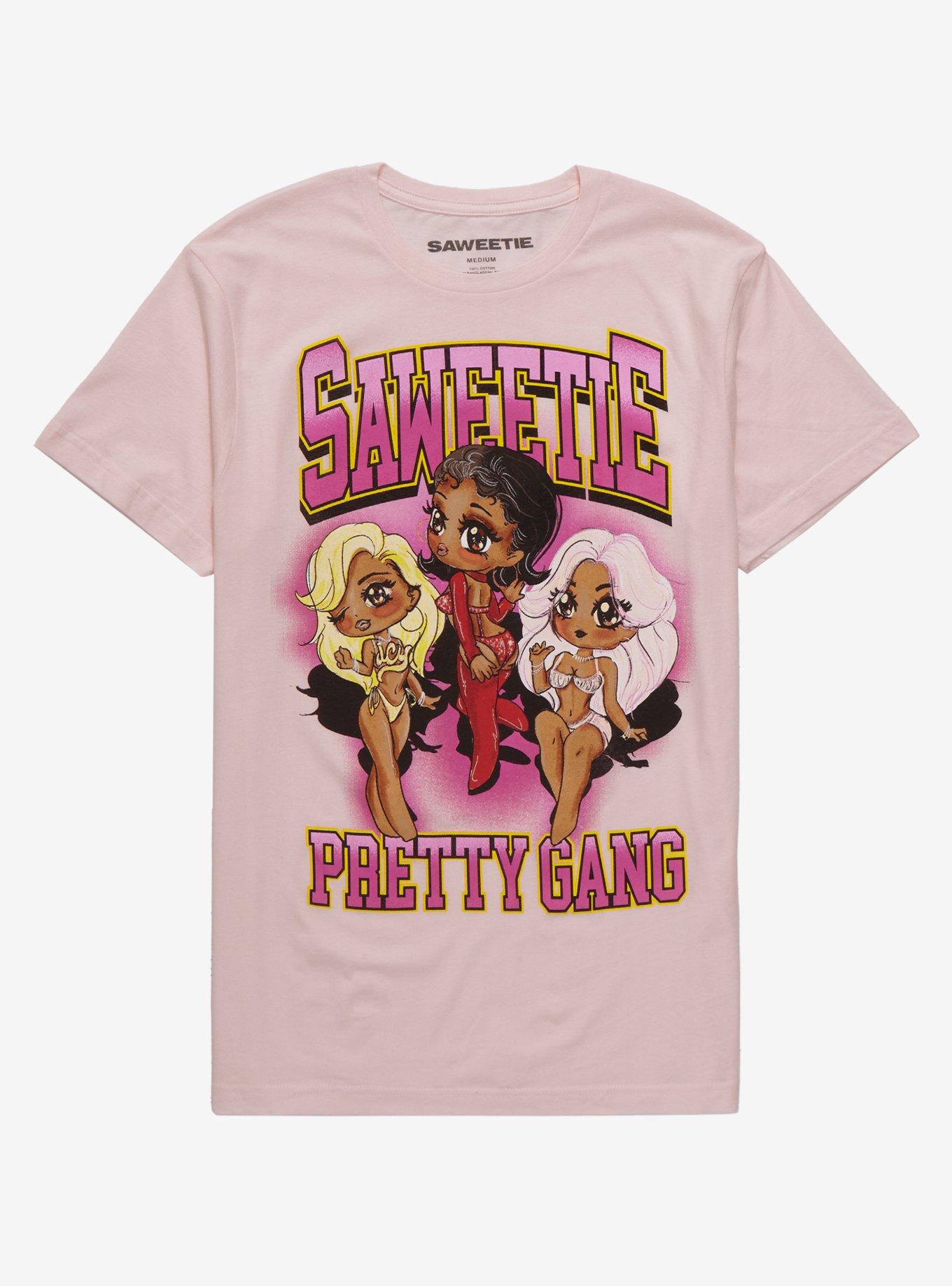 Saweetie Pretty Gang Girls T-Shirt, PINK, hi-res