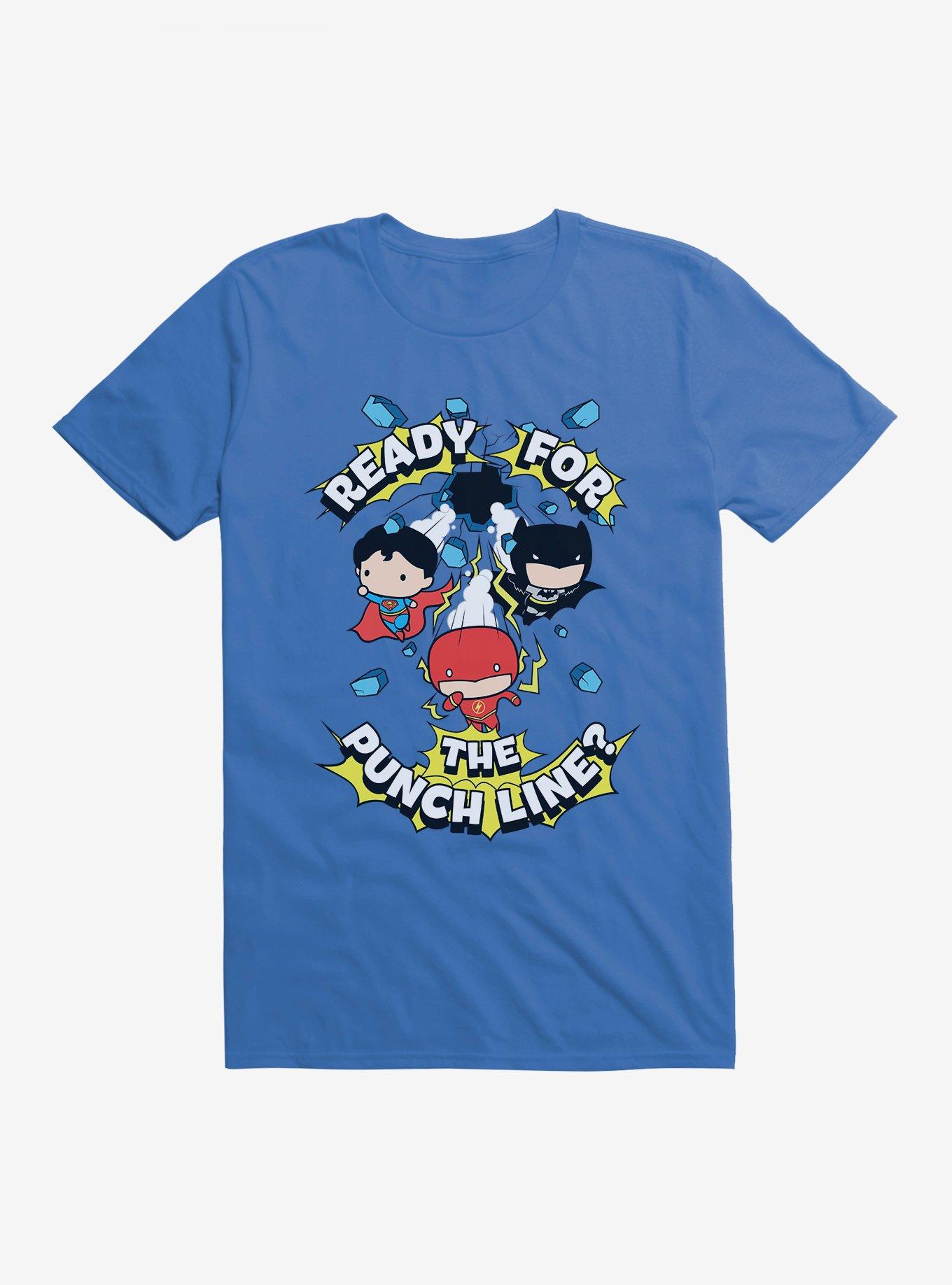DC Comics Chibi Justice League Punch Line T-Shirt, ROYAL BLUE, hi-res
