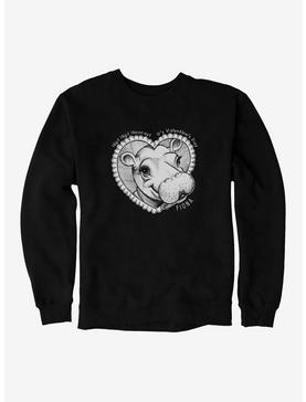 Fiona The Hippo Valentine's Day Heart Sketch Sweatshirt, , hi-res