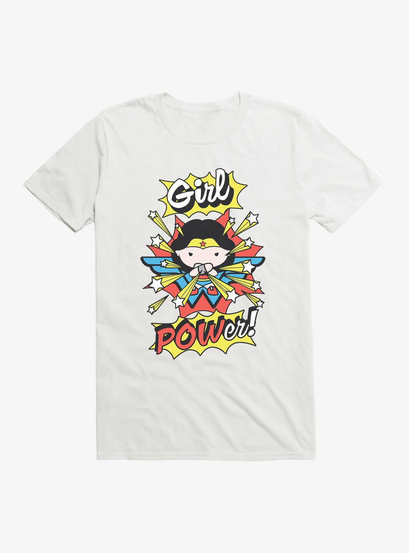 DC Comics Chibi Wonder Woman Girl Power T-Shirt, WHITE, hi-res