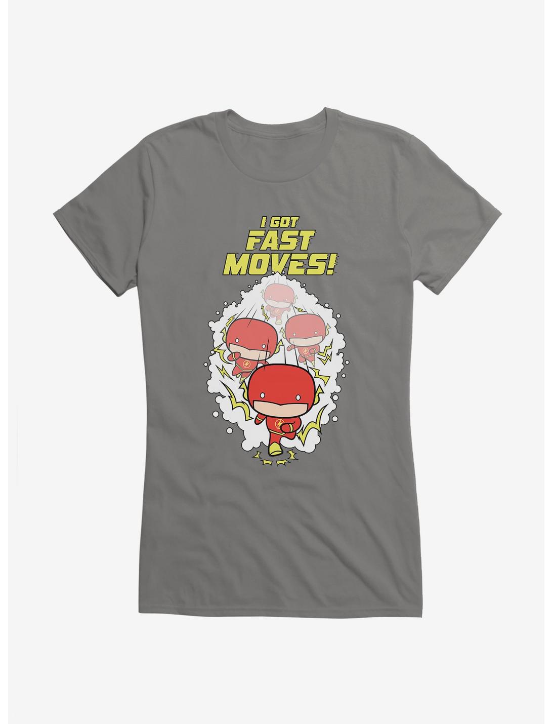 DC Comics Chibi The Flash Fast Moves Girls T-Shirt, STORM GREY, hi-res