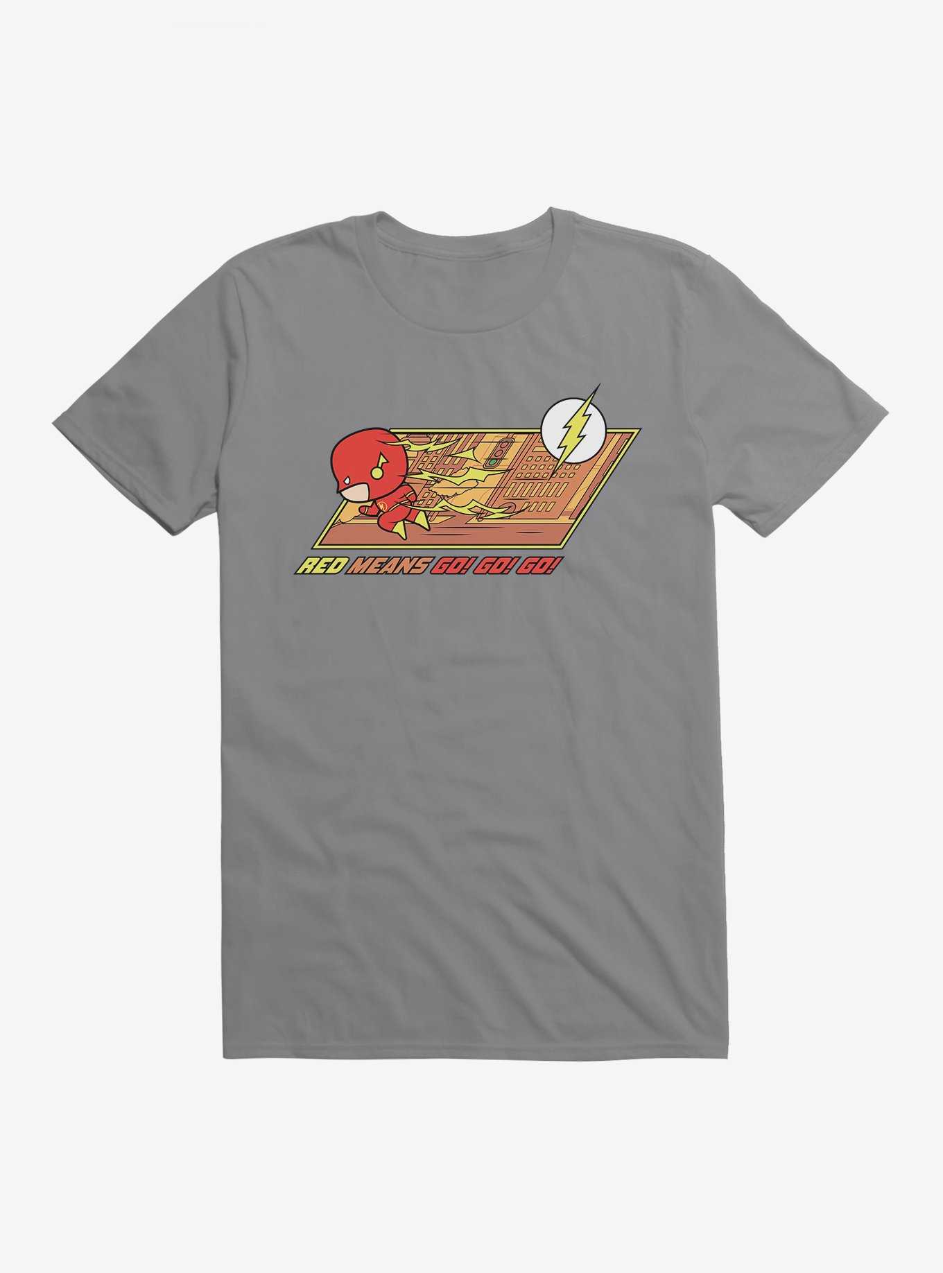 DC Comics Chibi The Flash Red Means Go T-Shirt, STORM GREY, hi-res