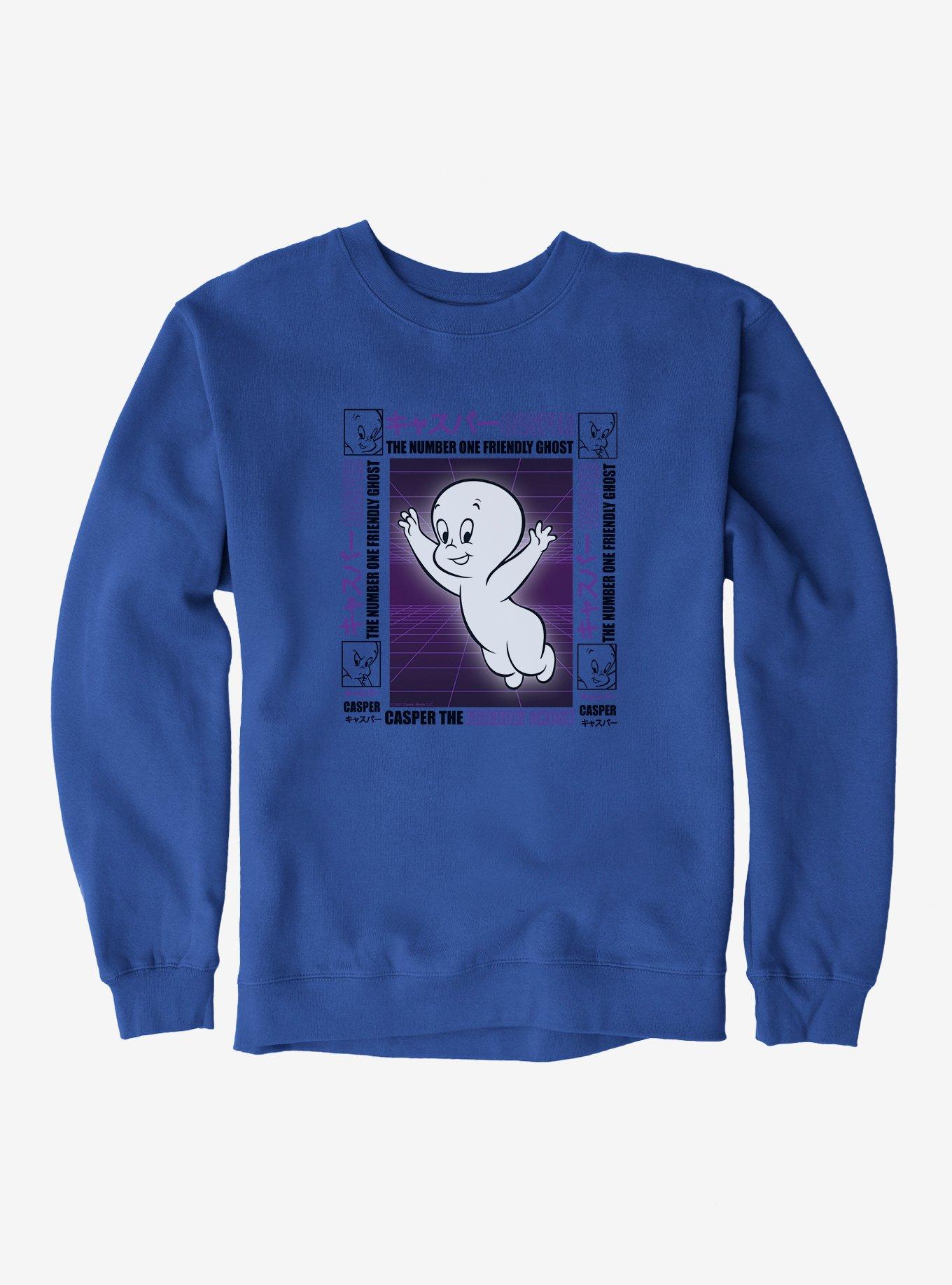 Casper The Friendly Ghost Virtual Raver Number One Sweatshirt, ROYAL BLUE, hi-res