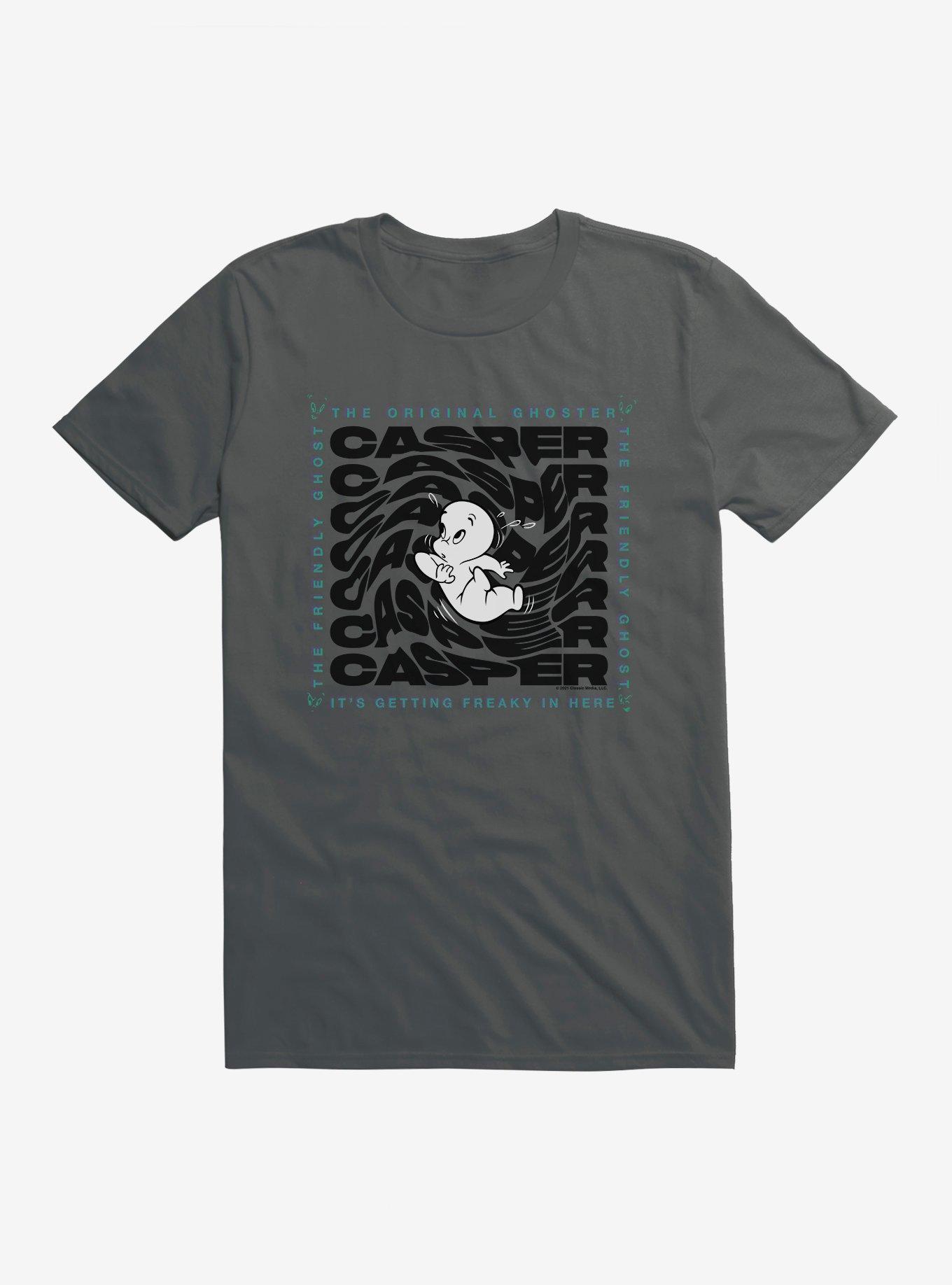 Casper The Friendly Ghost Virtual Raver Freaky Here T-Shirt, CHARCOAL, hi-res