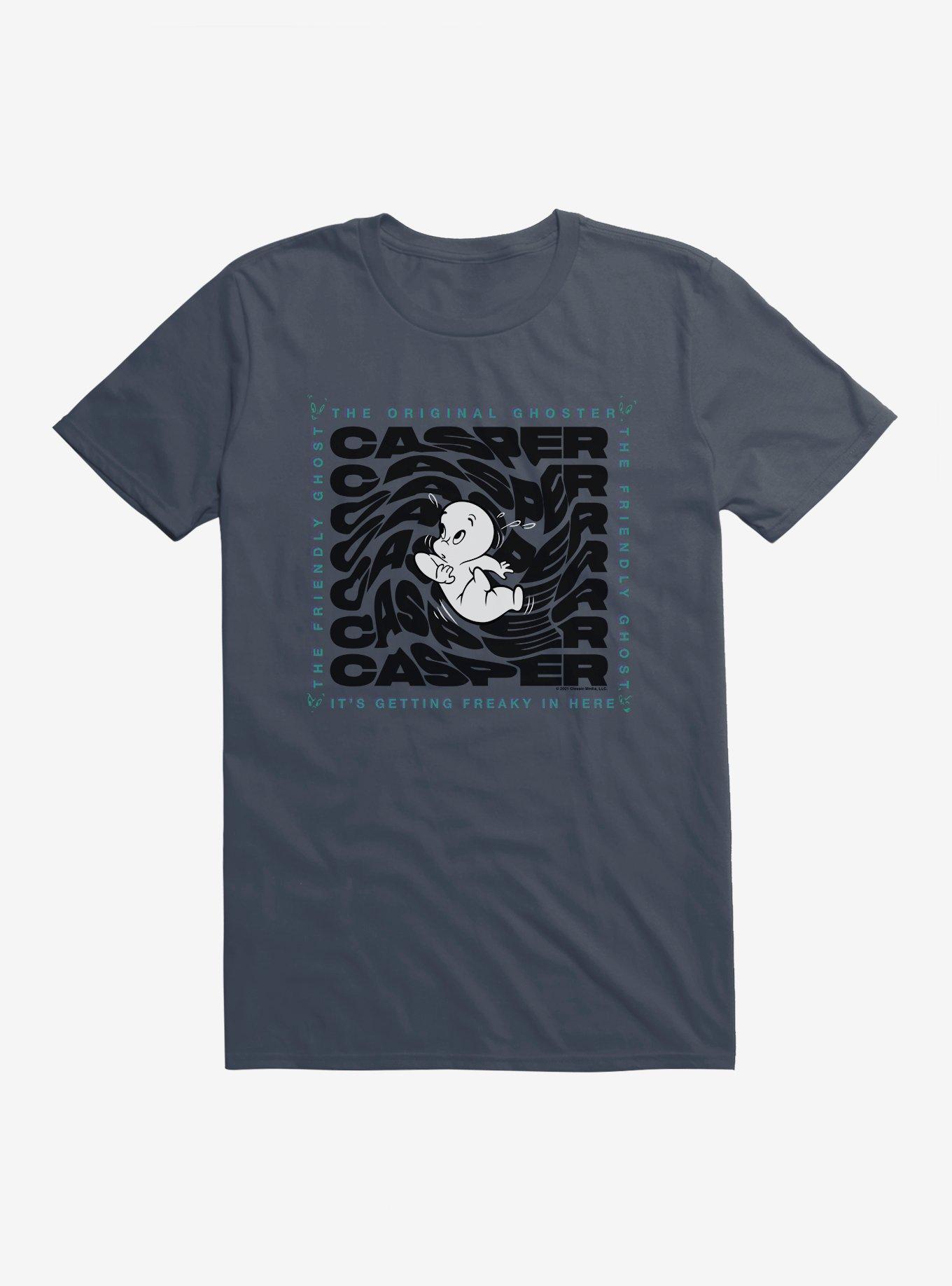 Casper The Friendly Ghost Virtual Raver Freaky Here T-Shirt, LAKE, hi-res