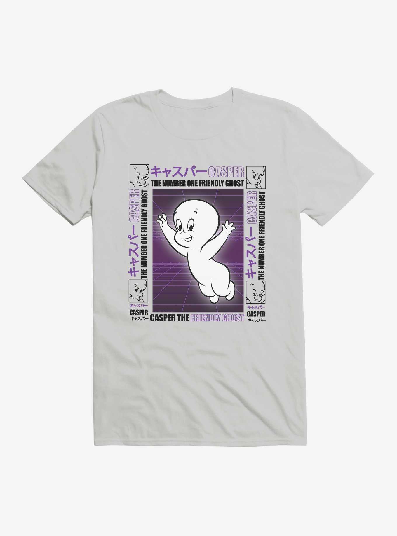 Casper The Friendly Ghost Virtual Raver Number One T-Shirt, SILVER, hi-res