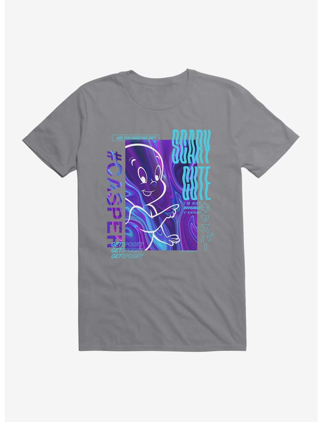 Casper The Friendly Ghost Virtual Raver Scary Cute T-Shirt, STORM GREY, hi-res