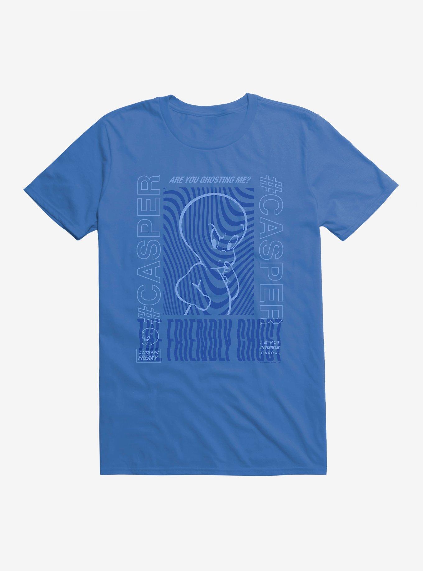 Casper The Friendly Ghost Virtual Raver Swirl Ghost T-Shirt, ROYAL BLUE, hi-res