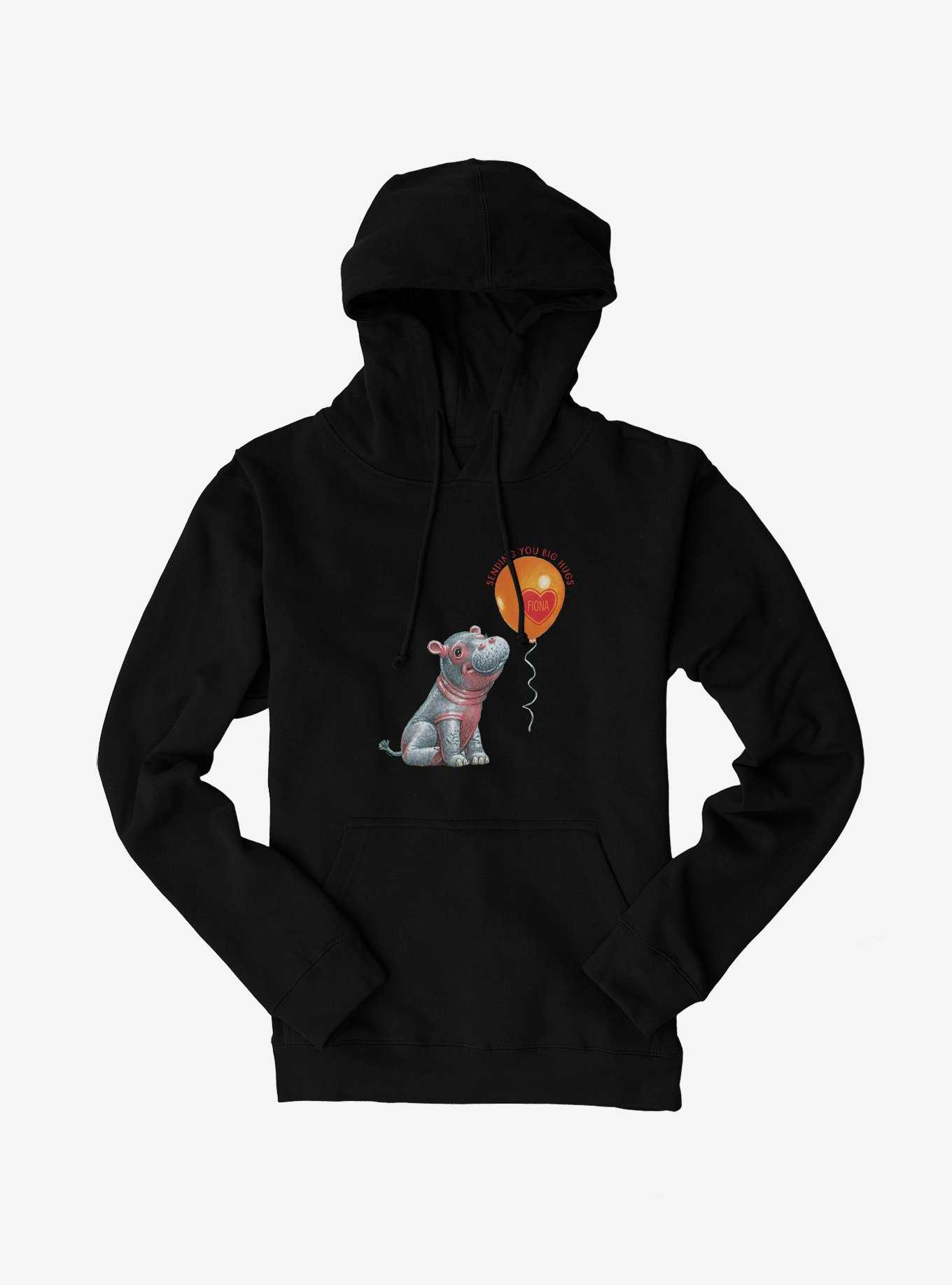 Fiona The Hippo Valentine's Day Heart Balloon Hoodie, , hi-res