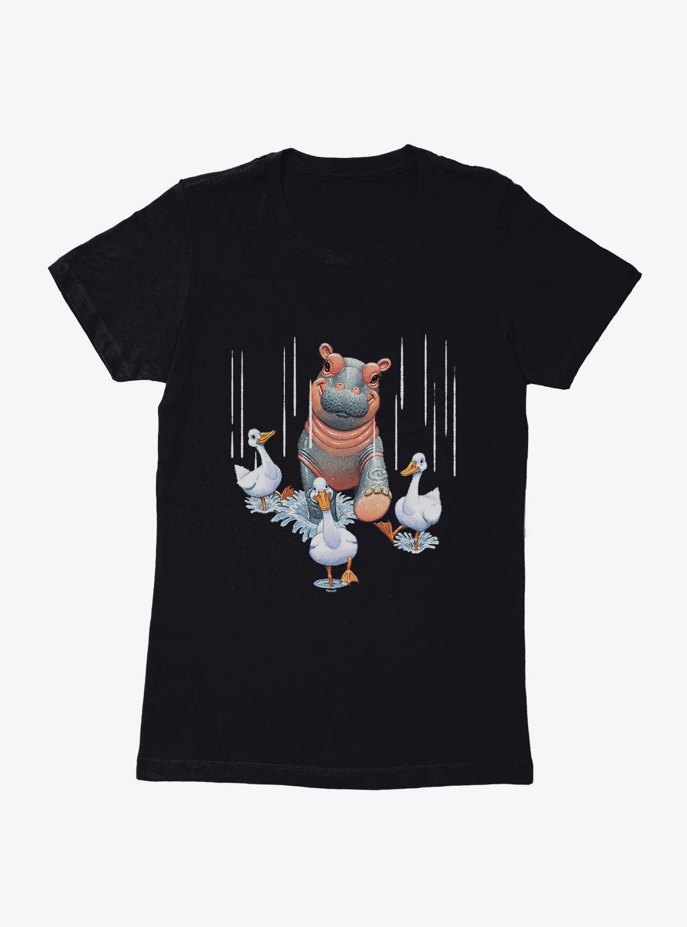 Fiona The Hippo Valentine's Day Ducks Womens T-Shirt, , hi-res