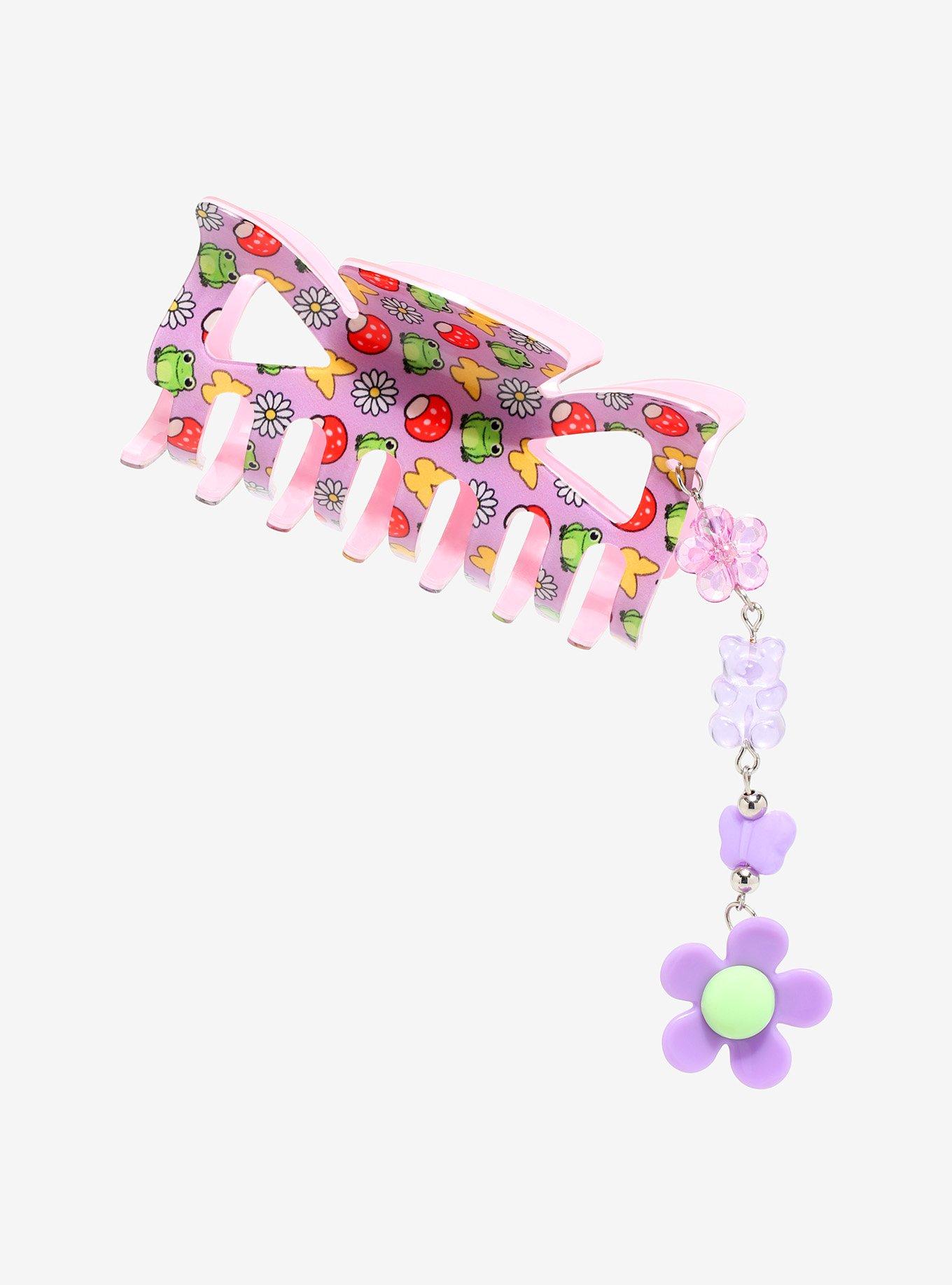 Purple Cottagecore Charm Hair Clip, , hi-res