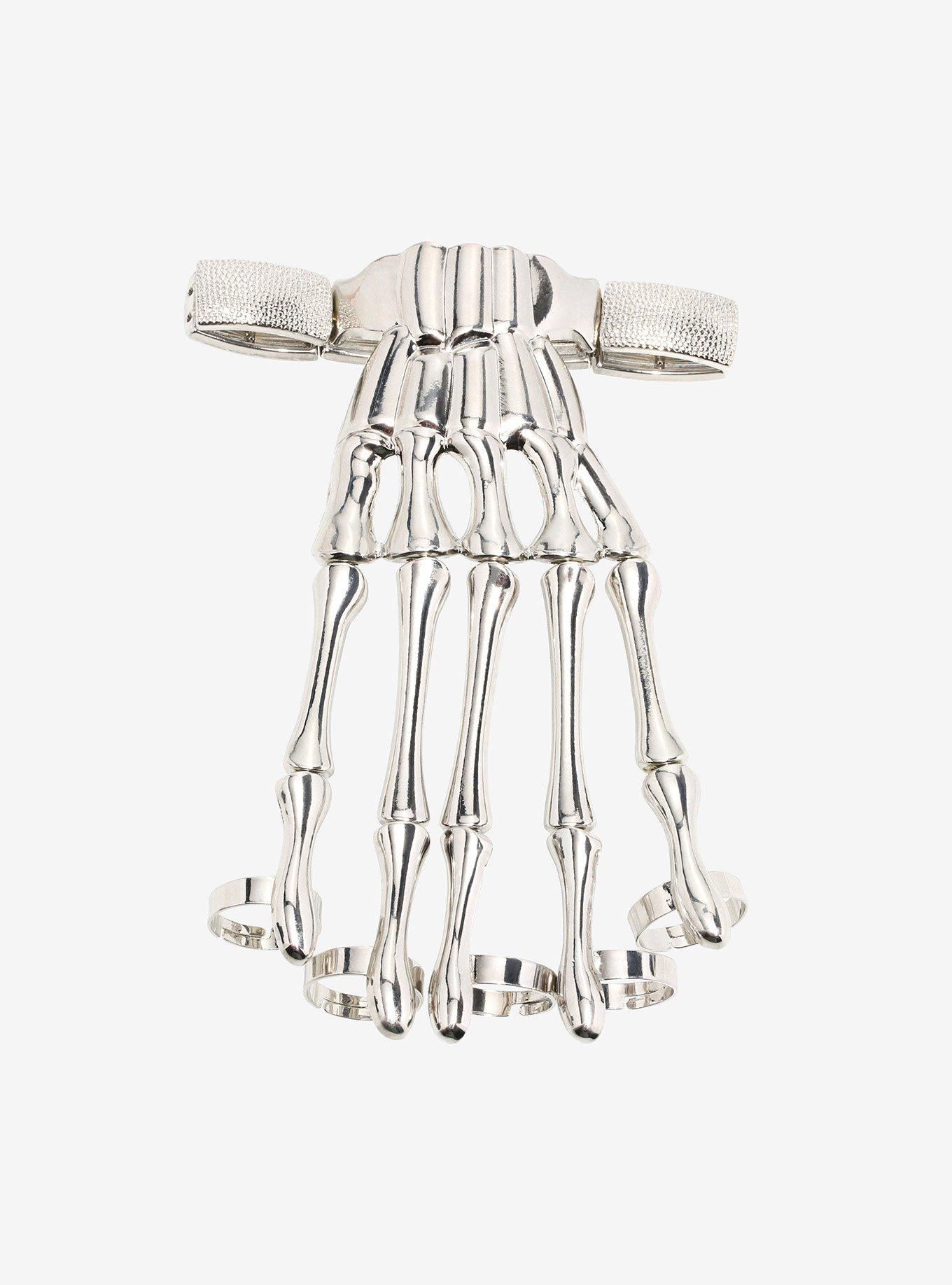 Social Collision Skeleton Hand Ring Bracelet, , hi-res