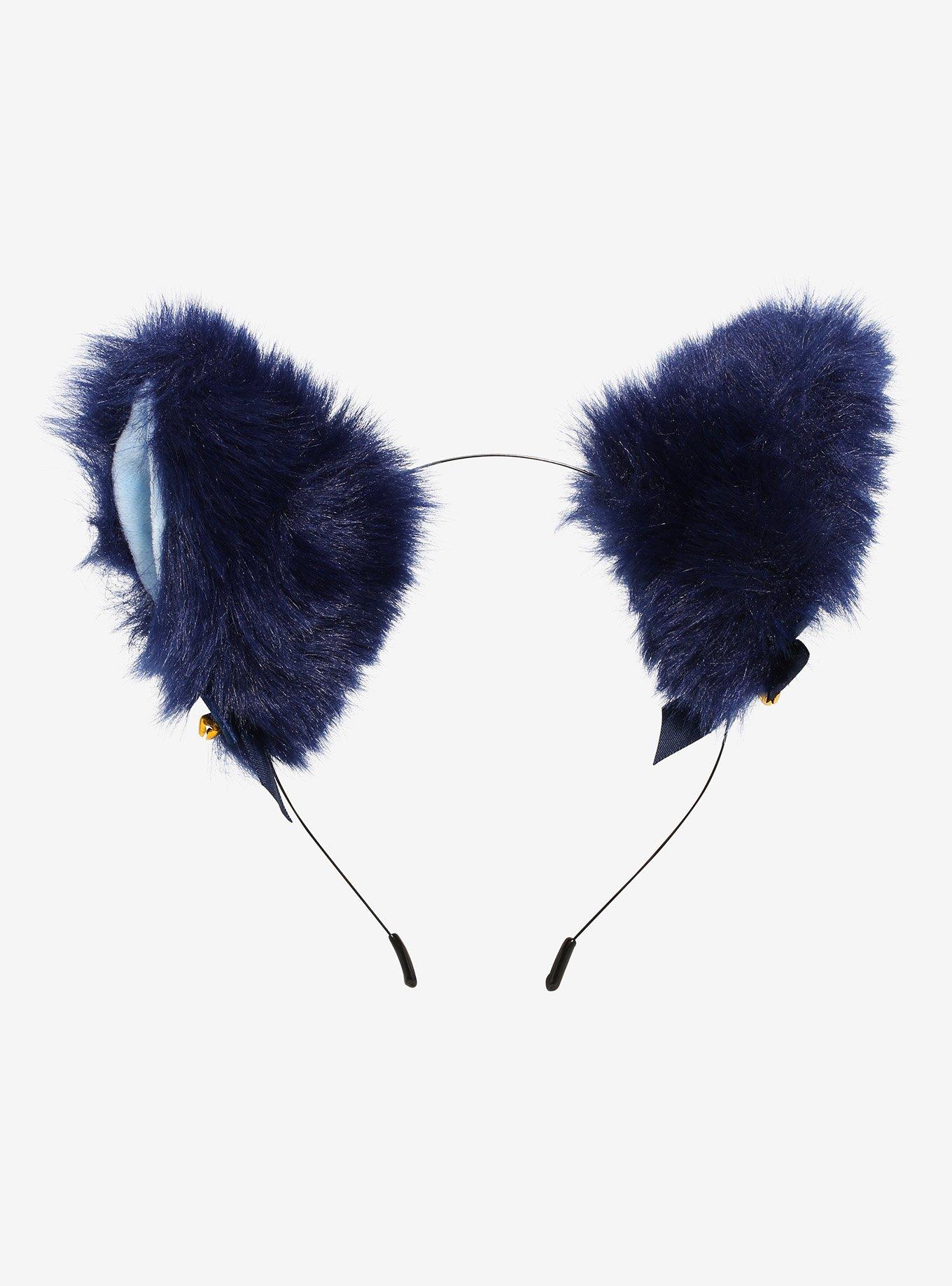 Navy Blue Cat Ear Headband, , hi-res