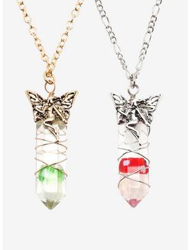 Mushroom Crystal Fairy Best Friend Necklace Set, , hi-res