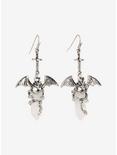 Dragon Sword Crystal Drop Earrings, , hi-res