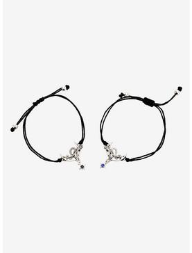 Crescent Moon Snake Gem Best Friend Cord Bracelet Set, , hi-res