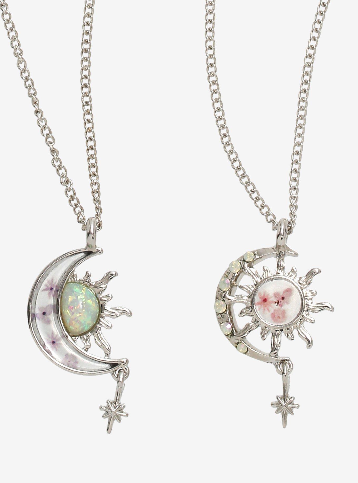 Celestial Dried Floral Best Friend Necklace Set, , hi-res