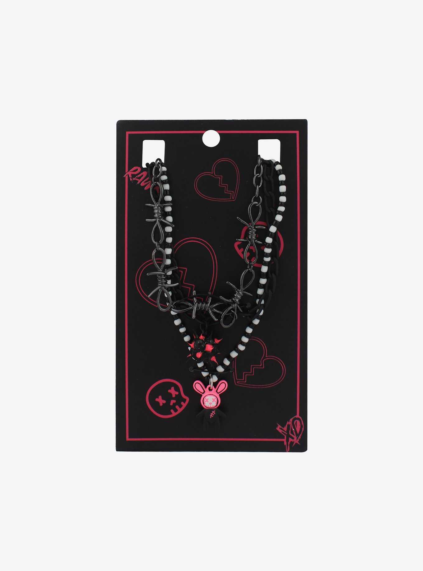 Barbed Wire Spike Bunny Necklace Set, , hi-res