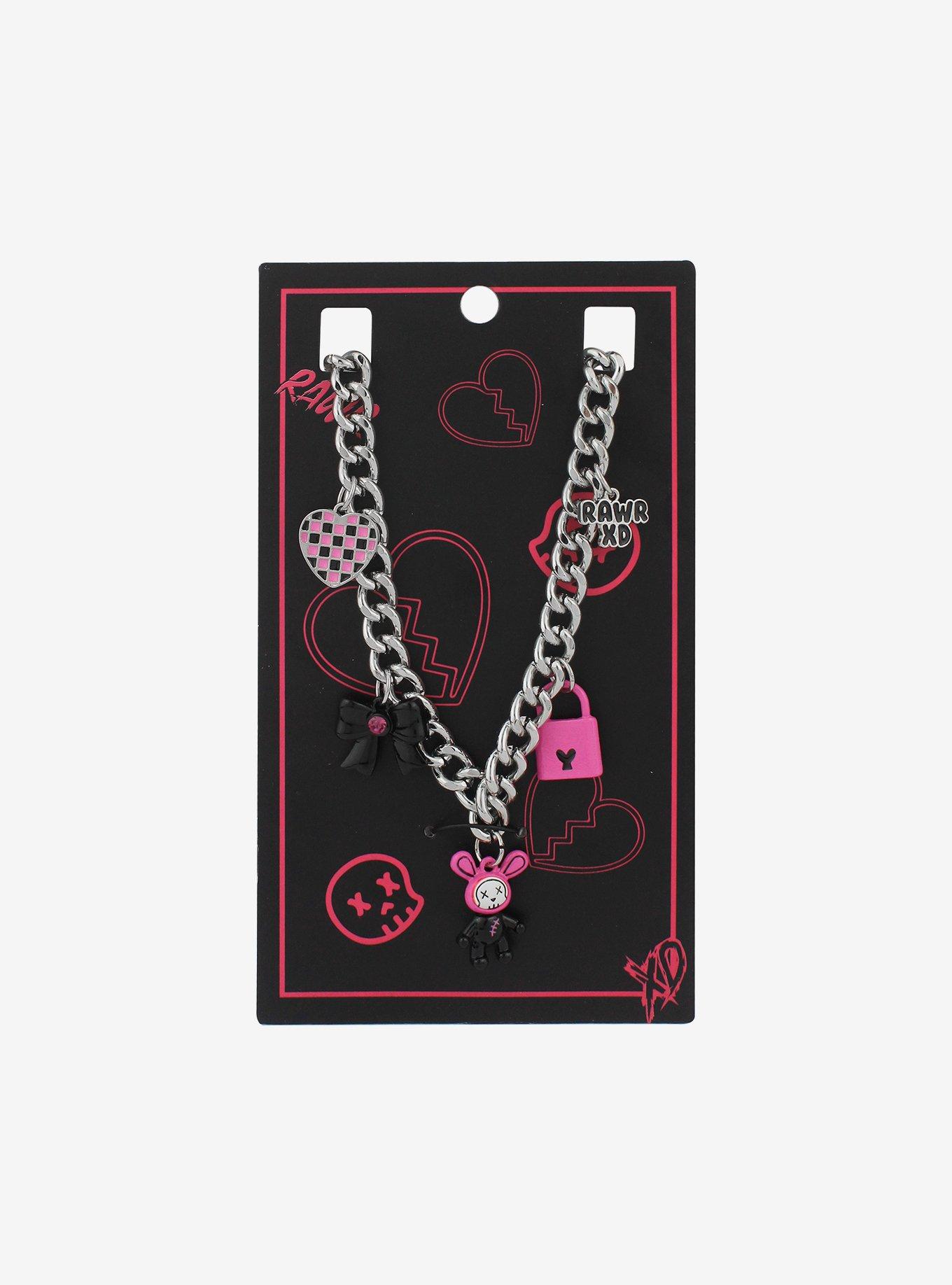 Rawr XD Bunny Padlock Chunky Chain Choker, , hi-res