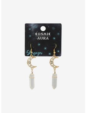 Moon Crystal Drop Earrings, , hi-res