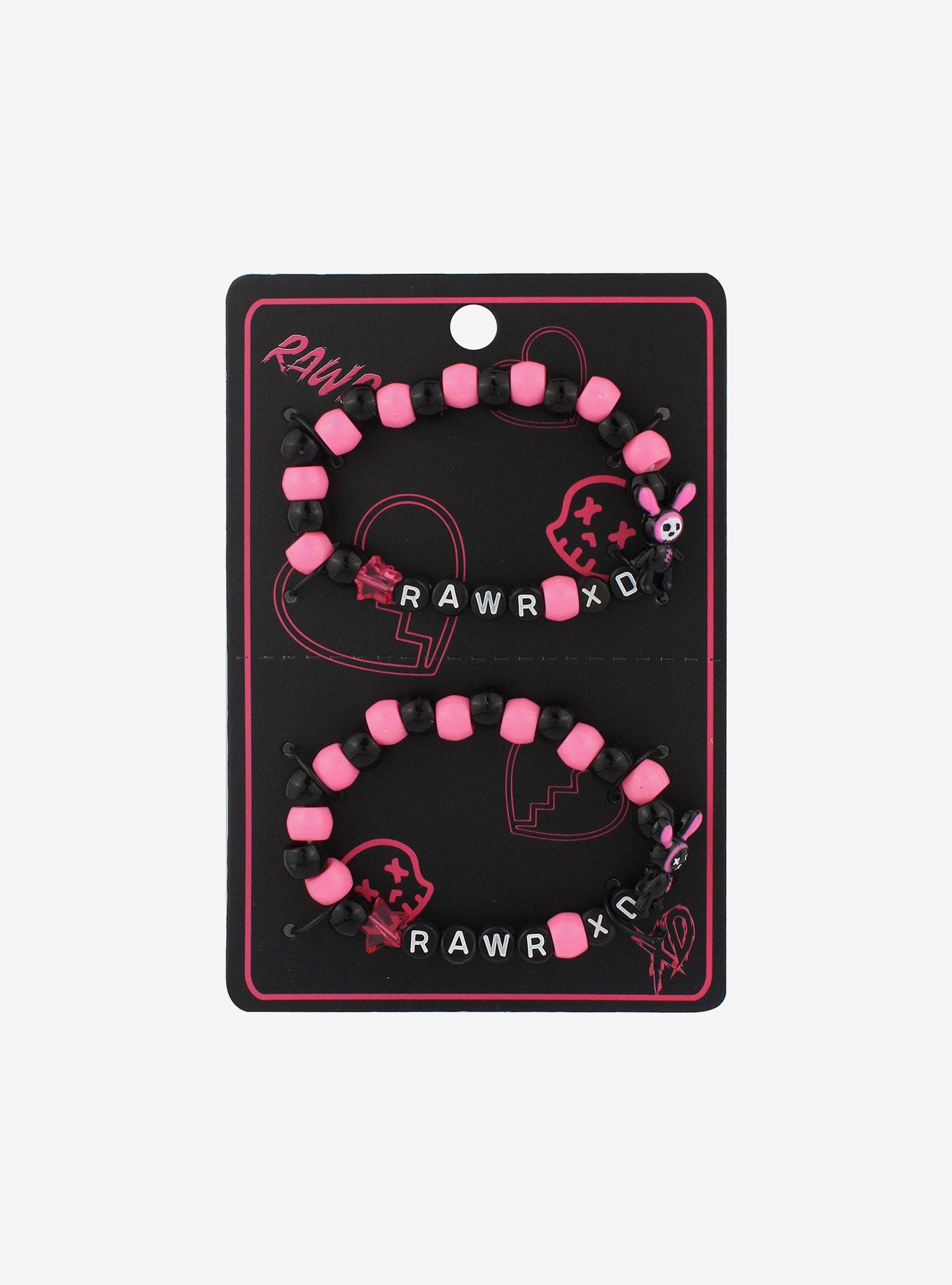 Rawr XD Black & Pink Bunny Best Friend Bracelet Set, , hi-res